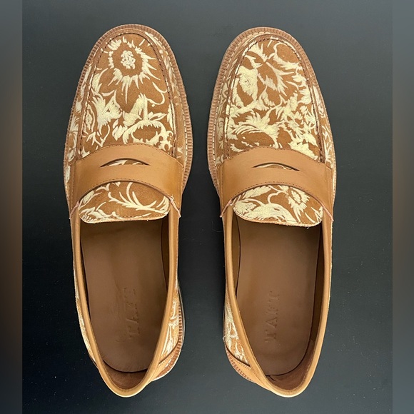 Taft Brown and Tan Patterned Loafers - Picture 5 of 7